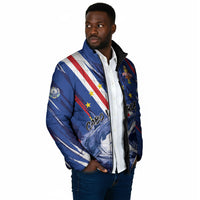 Custom World Football 2026 Cabo Verde Padded Jacket Tubaroes Azuis Victory