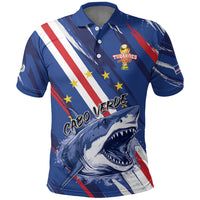 Custom World Football 2026 Cabo Verde Polo Shirt Tubaroes Azuis Victory