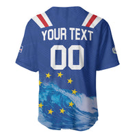 Custom Cape Verde Football 2026 Blue Shark Baseball Jersey Go Champions
