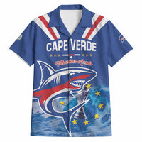 Custom Cape Verde Football 2026 Blue Shark Hawaiian Shirt Go Champions