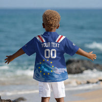 Custom Cape Verde Football 2026 Blue Shark Kid Hawaiian Shirt Go Champions LT01