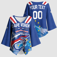Custom Cape Verde Football 2026 Blue Shark Kimono Sleeve Blouse Go Champions