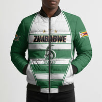 Custom Zimbabwe Rugby 3rd Africa Cup Bomber Puffer Jacket The Sables Back-to-Back Champions