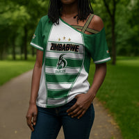 Custom Zimbabwe Rugby 3rd Africa Cup Cross Shoulder Shirt The Sables Back-to-Back Champions