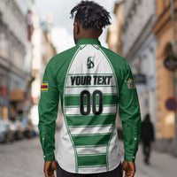 Custom Zimbabwe Rugby 3rd Africa Cup Long Sleeve Button Shirt The Sables Back-to-Back Champions