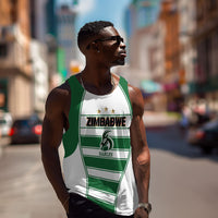 Custom Zimbabwe Rugby 3rd Africa Cup Men Tank Top The Sables Back-to-Back Champions