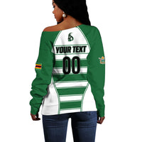 Custom Zimbabwe Rugby 3rd Africa Cup Off Shoulder Sweater The Sables Back-to-Back Champions