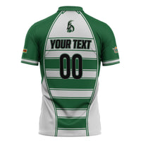 Custom Zimbabwe Rugby 3rd Africa Cup Zipper Polo Shirt The Sables Back-to-Back Champions