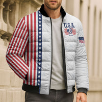 Personalized Soccer USA Est 1913 Bomber Puffer Jacket Patriotic United States