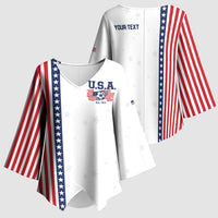 Personalized Soccer USA Est 1913 Kimono Sleeve Blouse Patriotic United States