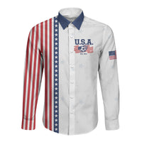 Personalized Soccer USA Est 1913 Long Sleeve Button Shirt Patriotic United States