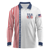 Personalized Soccer USA Est 1913 Long Sleeve Polo Shirt Patriotic United States