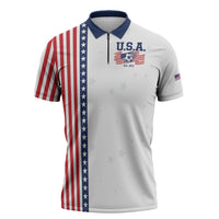 Personalized Soccer USA Est 1913 Zipper Polo Shirt Patriotic United States