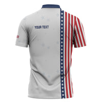 Personalized Soccer USA Est 1913 Zipper Polo Shirt Patriotic United States