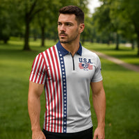 Personalized Soccer USA Est 1913 Zipper Polo Shirt Patriotic United States