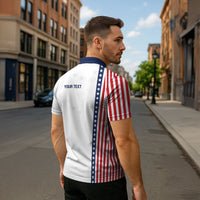 Personalized Soccer USA Est 1913 Zipper Polo Shirt Patriotic United States