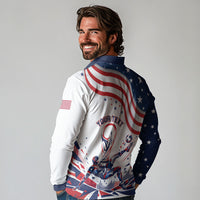 Personalized Soccer USA Long Sleeve Polo Shirt US Dynamic Stylized