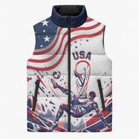 Personalized Soccer USA Sleeveless Puffer Jacket US Dynamic Stylized