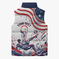 Personalized Soccer USA Sleeveless Puffer Jacket US Dynamic Stylized