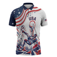 Personalized Soccer USA Zipper Polo Shirt US Dynamic Stylized
