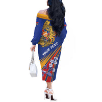 Armenia Off The Shoulder Long Sleeve Dress Mek Azg Mek Mshakouyt - Wonder Print Shop
