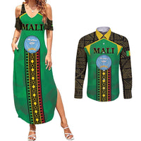 Mali Couples Matching Summer Maxi Dress and Long Sleeve Button Shirt Mali ka Fasojamana - Wonder Print Shop