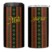 Personalized Mali Bogolanfini African Pattern 4 in 1 Can Cooler Tumbler