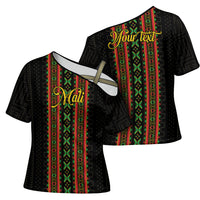 Personalized Mali Bogolanfini African Pattern Cross Shoulder Shirt