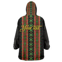 Personalized Mali Bogolanfini African Pattern Kid Wearable Blanket Hoodie