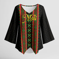 Personalized Mali Bogolanfini African Pattern Kimono Sleeve Blouse