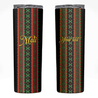 Personalized Mali Bogolanfini African Pattern Skinny Tumbler