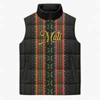 Personalized Mali Bogolanfini African Pattern Sleeveless Puffer Jacket