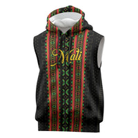 Personalized Mali Bogolanfini African Pattern Sleeveless Zip Hoodie