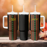 Personalized Mali Bogolanfini African Pattern Tumbler With Handle