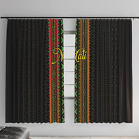 Mali Bogolanfini African Pattern Window Curtain