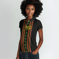 Personalized Mali Bogolanfini African Pattern Women Polo Shirt