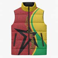 Personalized Guinea-Bissau Sleeveless Puffer Jacket Happy Independence Day