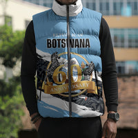 Personalized Botswana 2026 Sleeveless Puffer Jacket 60th Anniversary