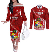 tonga-rugby-couples-matching-off-the-shoulder-long-sleeve-dress-and-long-sleeve-button-shirts-tongan-ngatu-pattern-white-version