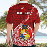 Tonga Rugby Hawaiian Shirt Tongan Ngatu Pattern White Version - Wonder Print Shop