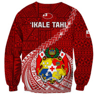 Tonga Rugby Sweatshirt Tongan Ngatu Pattern White Version - Wonder Print Shop