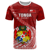 Tonga Rugby T Shirt Tongan Ngatu Pattern White Version - Wonder Print Shop