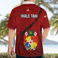 Tonga Rugby Hawaiian Shirt Tongan Ngatu Pattern Black Version - Wonder Print Shop