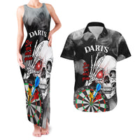 Personalised Skull Darts Couples Matching Tank Maxi Dress and Hawaiian Shirt See You Next Game - Wonder Print Shop