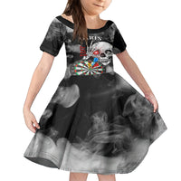 Personalised Skull Darts Kid Short Sleeve Dress See You Next Game - Wonder Print Shop