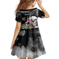Personalised Skull Darts Kid Short Sleeve Dress See You Next Game - Wonder Print Shop
