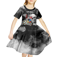 Personalised Skull Darts Kid Short Sleeve Dress See You Next Game - Wonder Print Shop