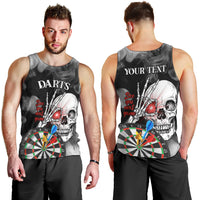 Personalised Skull Darts Men Tank Top See You Next Game - Wonder Print Shop