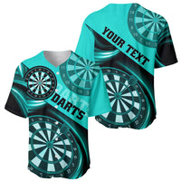 Personalised Darts Baseball Jersey Turquoise Abstract Light - Wonder Print Shop