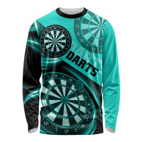 Personalised Darts Long Sleeve Shirt Turquoise Abstract Light - Wonder Print Shop